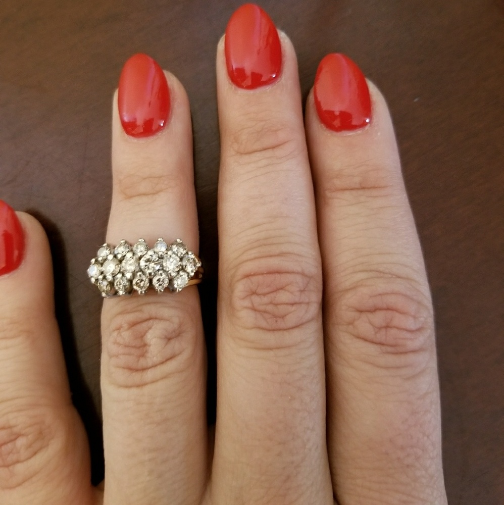 SOLD*Diamond cluster ring